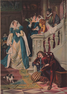 Mary Stuart's First Glimpse of Rizzio (artist unidentified)